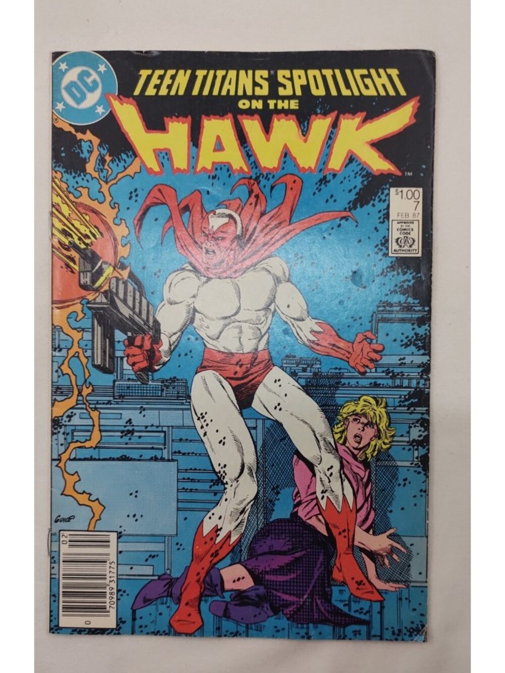 Teen Titans Spotlight on Hawk #7 DC 1987 Solo Hawk Issue